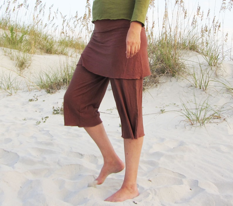 ORGANIC Simplicity Mini Skirted Gauchos light hemp/organic cotton knit organic HEMP gauchos image 3