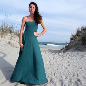 ORGANIC Love Me 2 Times Wanderer Long Dress light hemp and organic cotton knit image 2