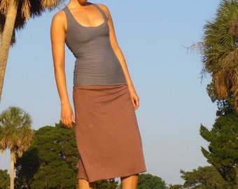 ORGANIC Simplicity Below Knee SkOrt (light hemp/organic cotton knit) - organic skirt