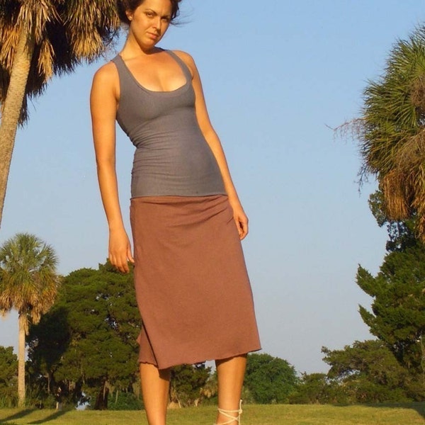 ORGANIC Simplicity Below Knee SkOrt (light hemp/organic cotton knit) - organic skirt