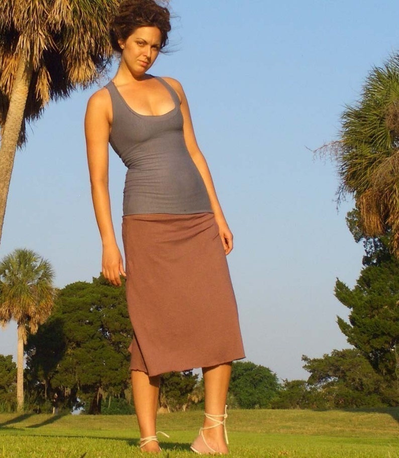 ORGANIC Simplicity Below Knee SkOrt (light hemp\/organic cotton knit) - organic skirt