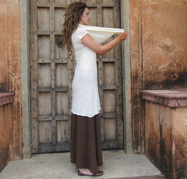 organic tissue cotton organic cotton dress ORGANIC Super Cowl Simplicity Short Dress