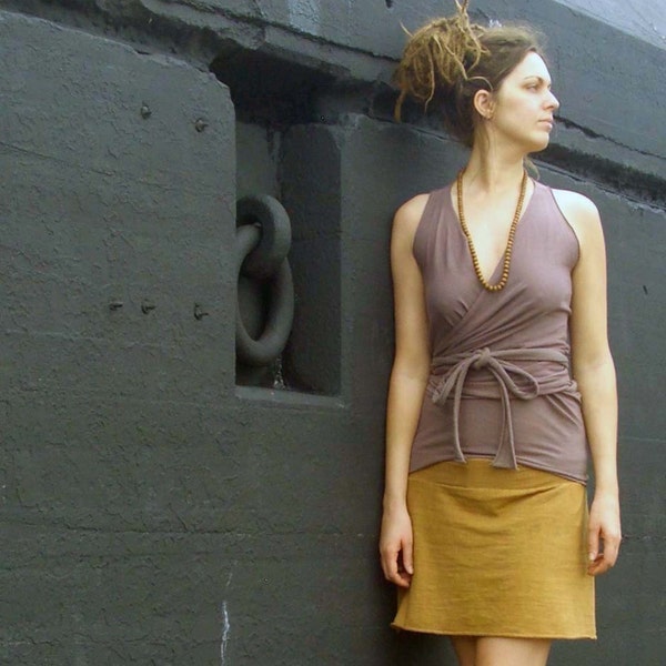 Wrap Tank (stretchy hemp lycra)