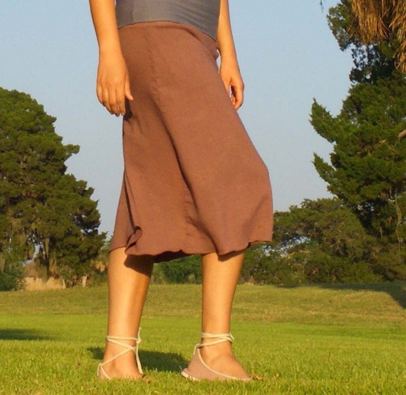 ORGANIC Simplicity Below Knee SkOrt light hemp/organic cotton knit organic skirt image 4