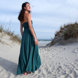 ORGANIC Love Me 2 Times Wanderer Long Dress light hemp and organic cotton knit image 3