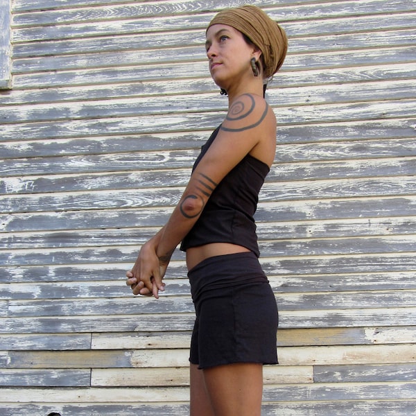 ORGANIC Women's Hemp Simplicity Shorty Shorts (LIGHT hemp/organic cotton knit) - organic shorts :