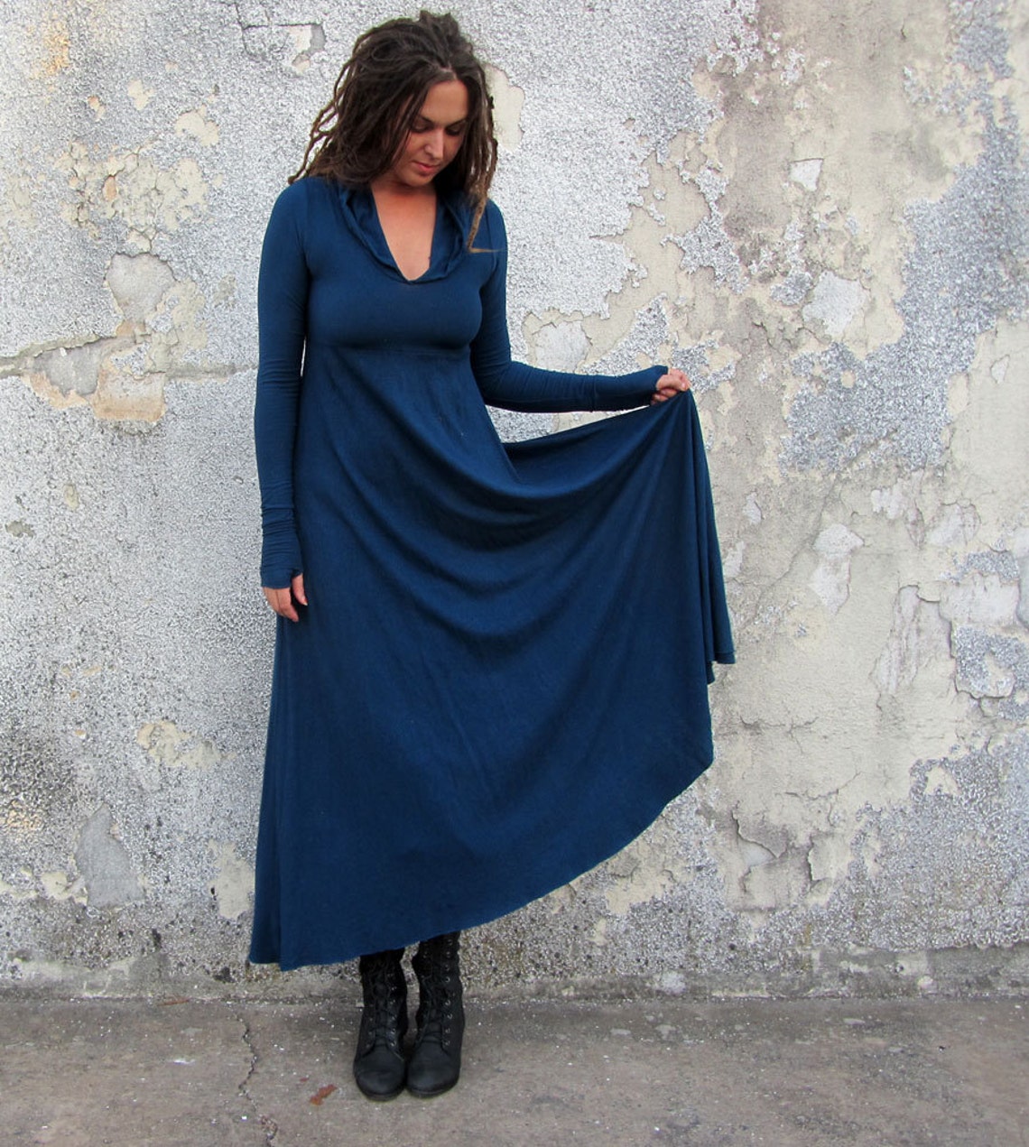 Hemp Dress ORGANIC Howrah Hooded Long Dress LIGHT Etsy