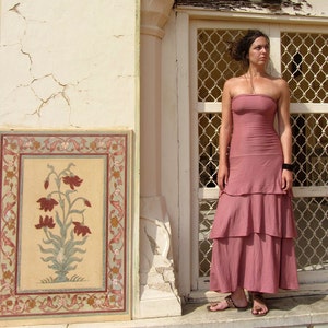 ORGANIC Love Me 2 Times Fountain Simplicity Long Dress ( light hemp and organic cotton knit ) - organic dress