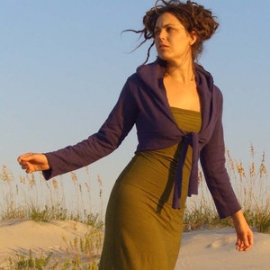 ORGANIC Seaside Shrug ( FLEECE hemp/organic cotton knit ) - organic hemp fleece shrug