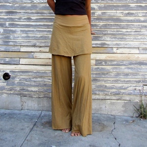 ORGANIC Simplicity Mini Skirted Pants light hemp and organic cotton knit organic hemp pants image 1