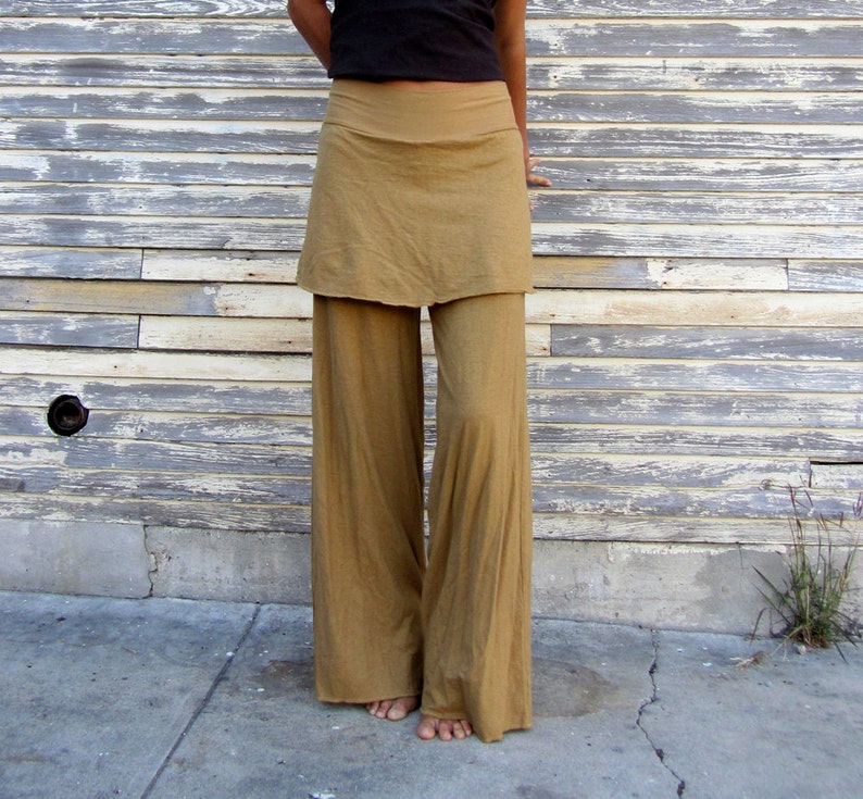 ORGANIC Simplicity Mini Skirted Pants light hemp and organic cotton knit organic hemp pants image 1