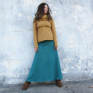 ORGANIC Wanderer Long Fleece Skirt (hemp and organic cotton fleece) - organic skirt