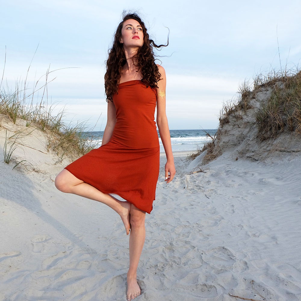 ORGANIC Love Me 2 Times Wanderer Short Dress - (maglia leggera in canapa/cotone biologico) Abito in canapa