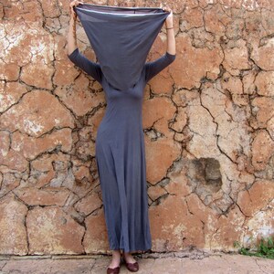 ORGANIC Super Cowl Simplicity Long Dress Light Hemp/Organic Cotton Knit organic dress image 4