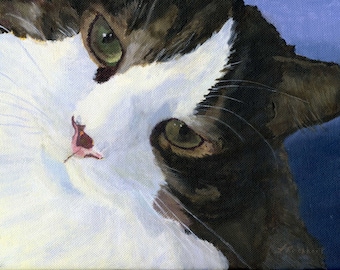 Cute Kitty Cat Portrait Face Pet Giclee Reproduction 8x10
