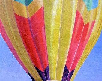 Hot Air Balloon Landscape Fine Art Giclee Reproduction 12x8