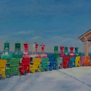 Winter landscape Clayton St. Lawrence River 1000 Thousand Islands Giclee Reproduction 11 x 14
