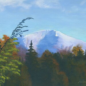 Whiteface snowy Mountain Adirondacks Lake Placid NY Giclee Reproduction 10 x 13