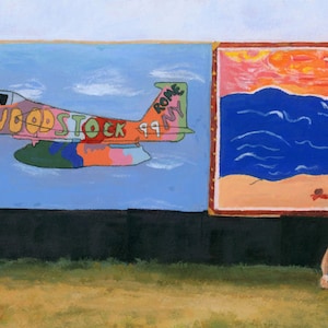 Woodstock &#39;99 Revisited Rome, NY painting Giclee Reproduction 8x12