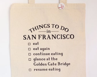 San Francisco tote bag, San Francisco foods gift idea, San Francisco souvenir