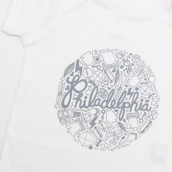 Philadelphia Baby Bodysuit, Philly Baby Bodysuit, Philadelphia PA Baby Gift, Philadelphia Baby Clothes, South Philly Shirt, Infant Girl