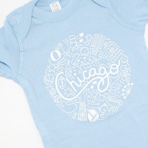Chicago baby shirt, Chicago stuff baby bodysuit, Chicago souvenir