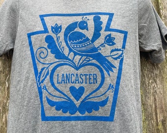 Lancaster tshirt, Lancaster Pennsylvania keystone shirt, Distelfink shirt, lancaster pennsylvania