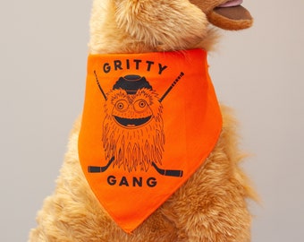 Gritty gang dog bandanna, doggo duds for all puppers, Philadelphia dog bandanna