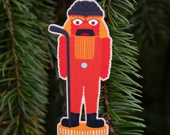 Philadelphia Christmas ornament, Gritty holiday ornament, Gritty ornament, wooden philadelphia ornament, Gritty Christmas nutcracker