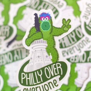 phillie phanatic sticker, philadelphia sticker, philadelphia phillies baseball, phillie kong, funny philadelphia gift idea