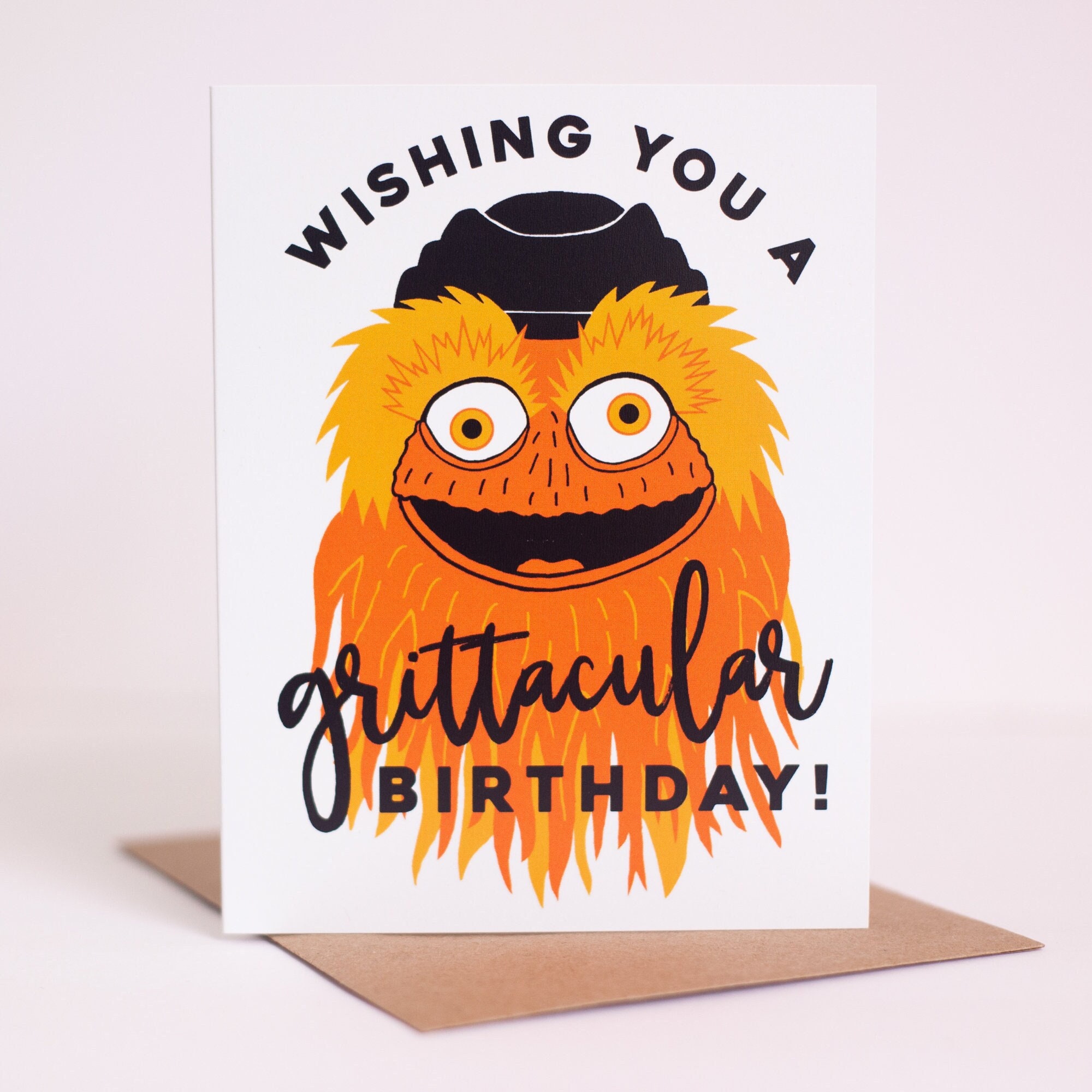 Gritty mascot, Flyers fan, funny Philly birthday card, Philadelphia  birthday card