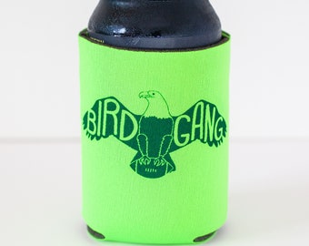 Bird Gang Philadelphia beer can coolie, Philadelphia football gift, Philly souvenir