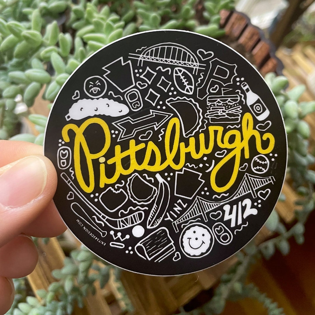 Pittsburgh Sticker Pittsburgh Icons Vinyl Sticker Pittsburgh Etsy