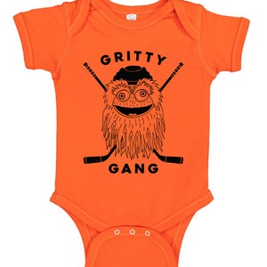 Gritty gang baby bodysuit, Philly hockey fan baby tshirt, Gritty fan gear for baby bild 2