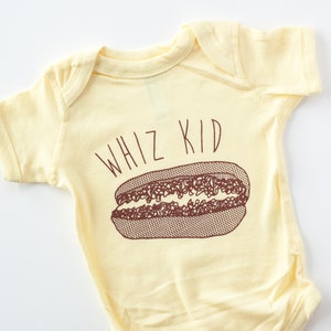 Philadelphia baby, Philly cheesesteak baby bodysuit, whiz kid