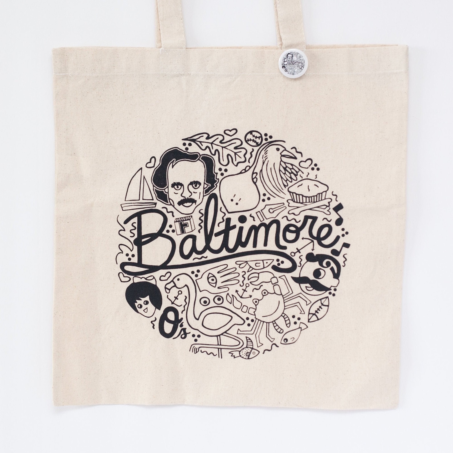 Baltimore Stuff Tote Bag, Baltimore Maryland Icons Gift - Etsy