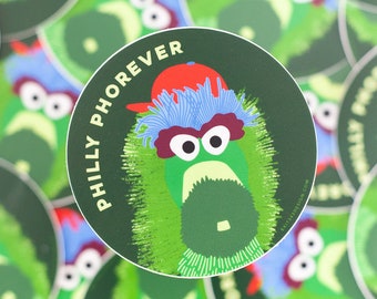 phillie phanatic sticker, philadelphia sticker, philadelphia phillies baseball, philly phorever