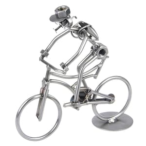 Nuts and bolts sculpture Mountain bike MTB - Handmade metal ornament figurine collectible