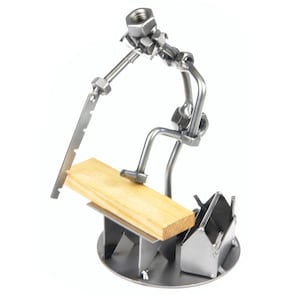 Nuts and bolts sculpture Do It Yourself Man - Handmade metal ornament figurine collectible