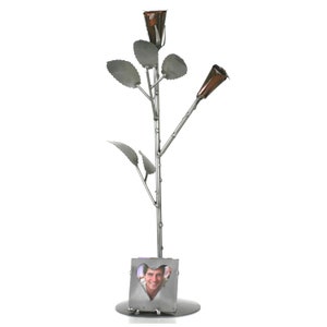 Nuts and bolts sculpture Rose Heart - Handmade metal ornament figurine collectible
