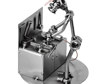 Nuts and bolts sculpture Locksmith - Handmade metal ornament figurine collectible