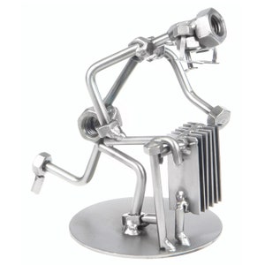 Nuts and bolts sculpture Heating Engineer Technician - Handmade metal ornament figurine collectible