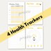 Health Trackers Printable | Step Tracker | Mood Tracker | Meditation ...