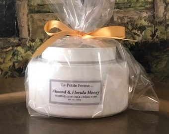Almond & Florida Honey Whipped Goat Milk Soap, gift under 10, Airbnb, gift for her, baby shower, wedding favor, Florida, air bnb, farm