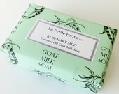 Rosemary Peppermint, Tea Tree Peppermint or Eucalyptus Peppermint Essential Oil Goat Milk Soap, farmhouse, gift for her, gift for him