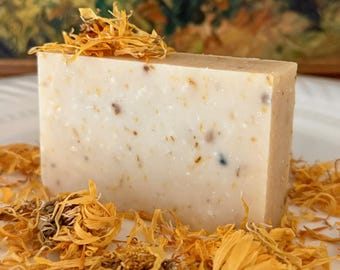 Pure milk & calendula goat milk soap, baby soap, soap for the face, sensitive skin soap