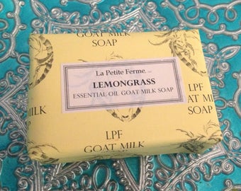 Lemongrass essential oil goat milk soap
