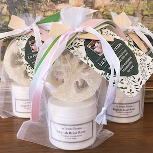 Whipped sugar scrub soap gift set, wedding favor, choose scent, gift under 15, gift for friend, wedding shower, baby shower, party favor