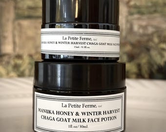 Manuka honey Chaga face cream, organic goat milk face cream, pure face cream, delicate skin face cream, beautiful skin face cream