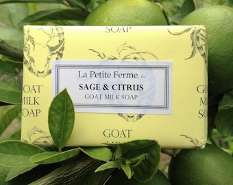 Sage and Citrus goat milk soap, refreshing, wedding favor, gift for her, gift for him, gift under 10, wedding shower, farmhouse gift,